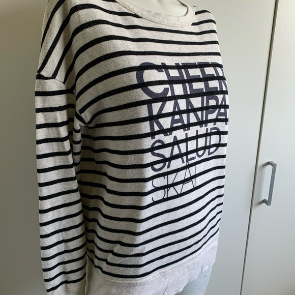 J.Crew cheers medium striped sweatshirt - Picture 2 of 4